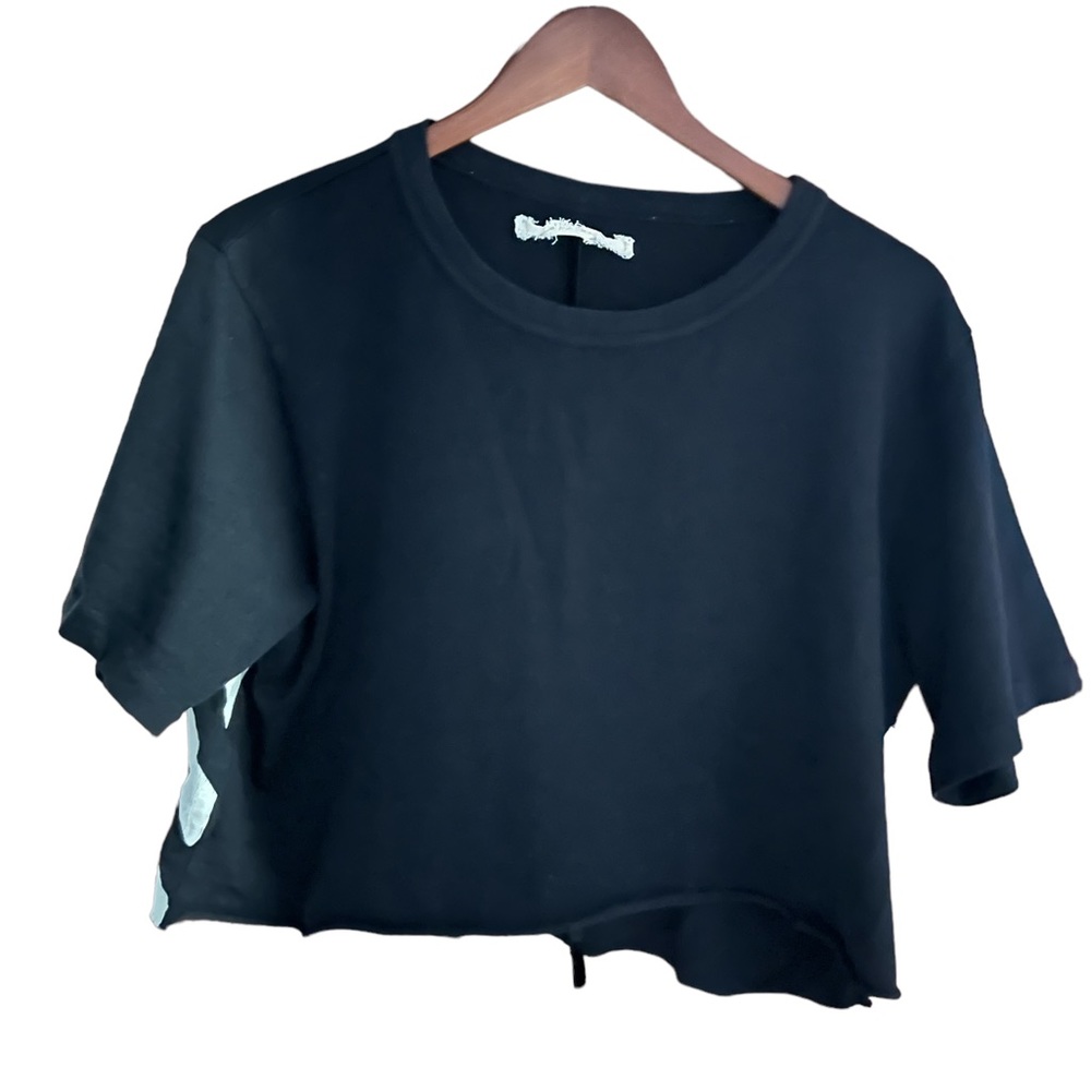 Virgil Abloh Off-White black stripe crop tee classic medium